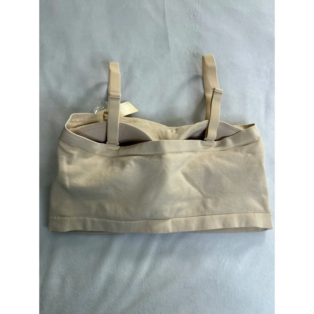 Truekind Convertible Strapless Bandeau Bra Beige Nude 3XL Seamless Wirefree NEW